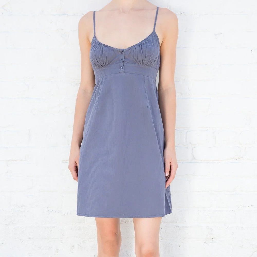 Brandy Melville Arianna cotton dress dark faded blue